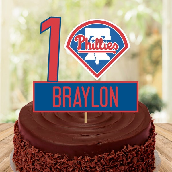 Philadelphia Phillies Cake Topper and Centerpiece, Phillies Digital Cake Topper, Birthday Decor, Printable Centerpiece, Party Ideas