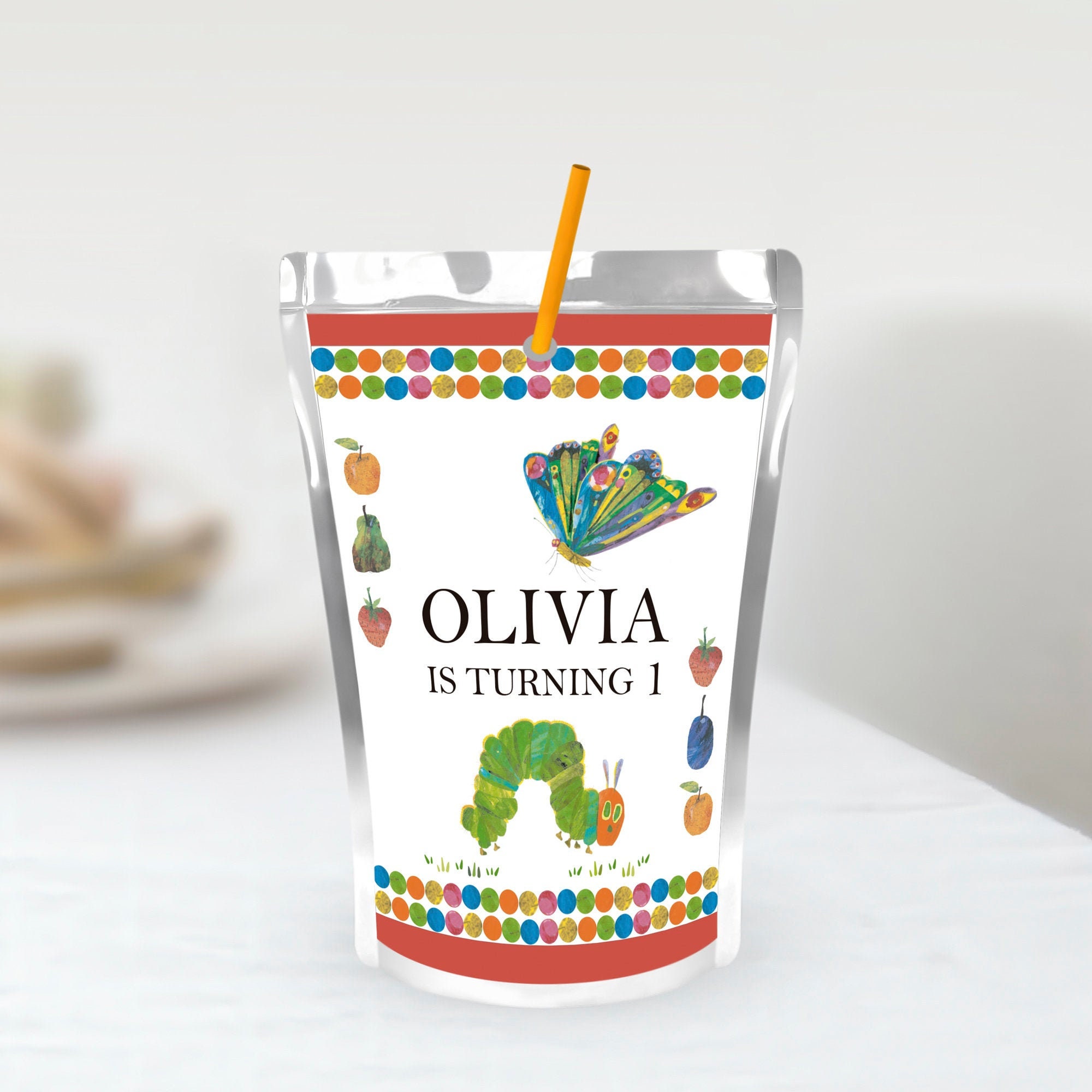 Hungry Caterpillar Capri Sun Juice Label Hungry Caterpillar Etsy México