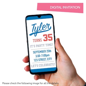Baseball Digital Party Invitation