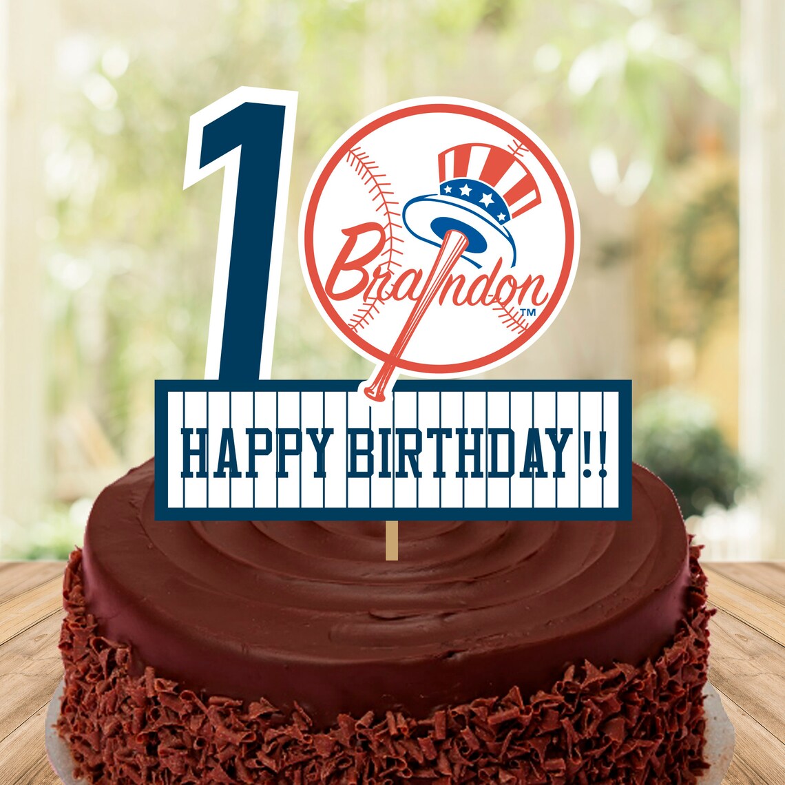 NY Yankees Cake Topper and Centerpiece NY Yankees Digital Etsy