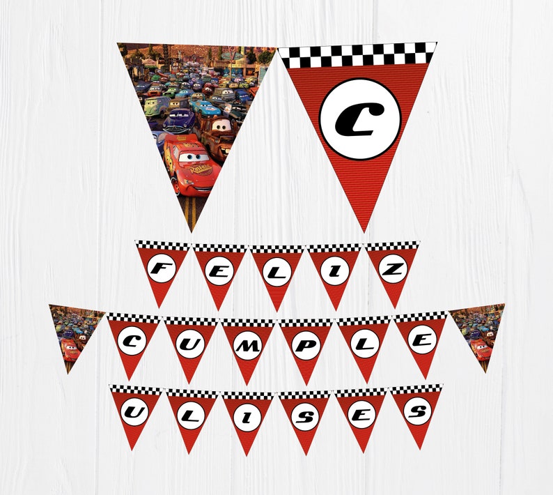 CARS Disney Birthday Banner Cars Digital Printable Banner | Etsy