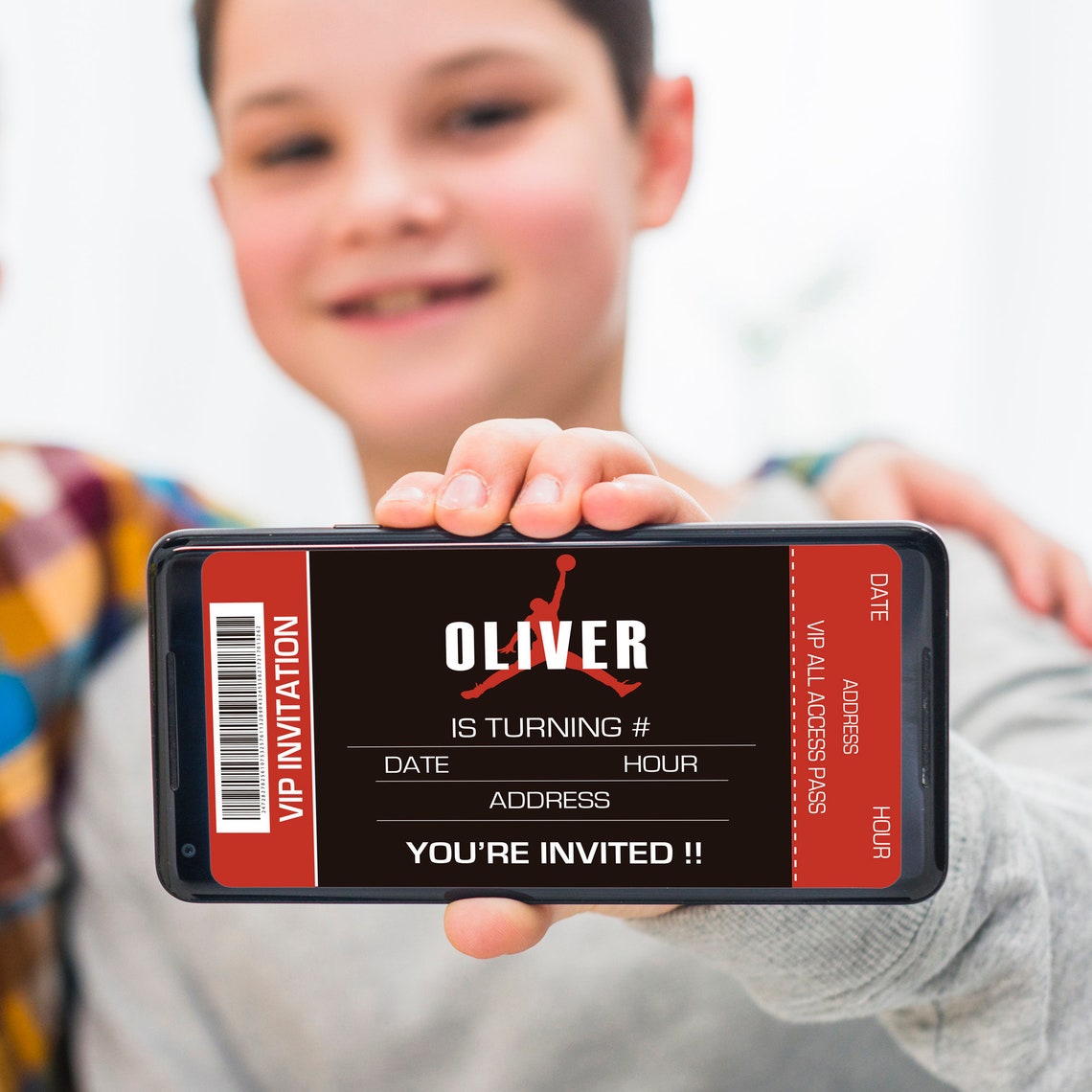 Jordan Invitation Air Jordan Digital Birthday Party Etsy