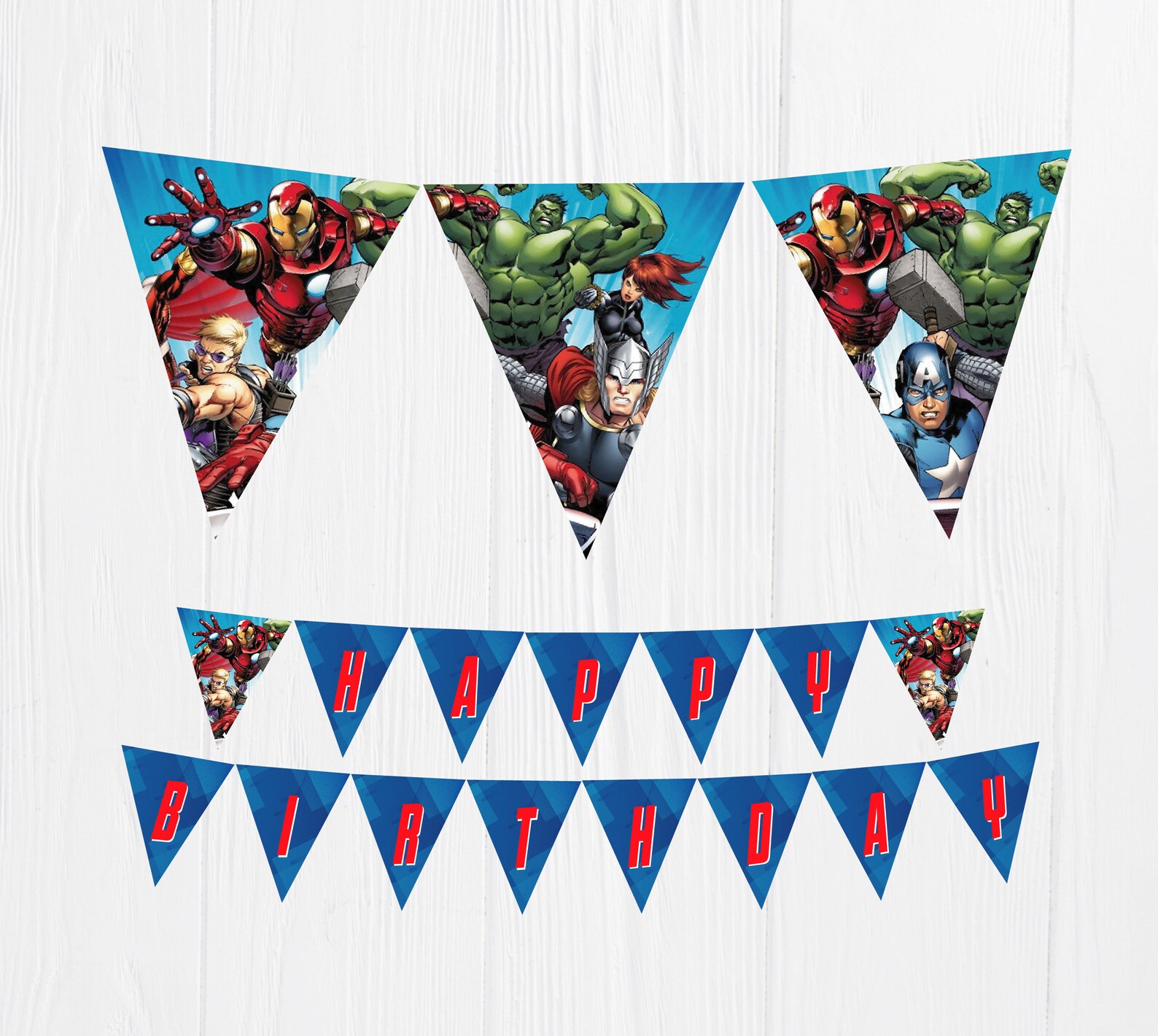 Avengers Banner Avengers Digital Printable Birthday Banner - Etsy