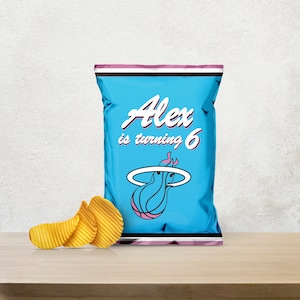 Basketball Chip bag label, Digital Printable party favor