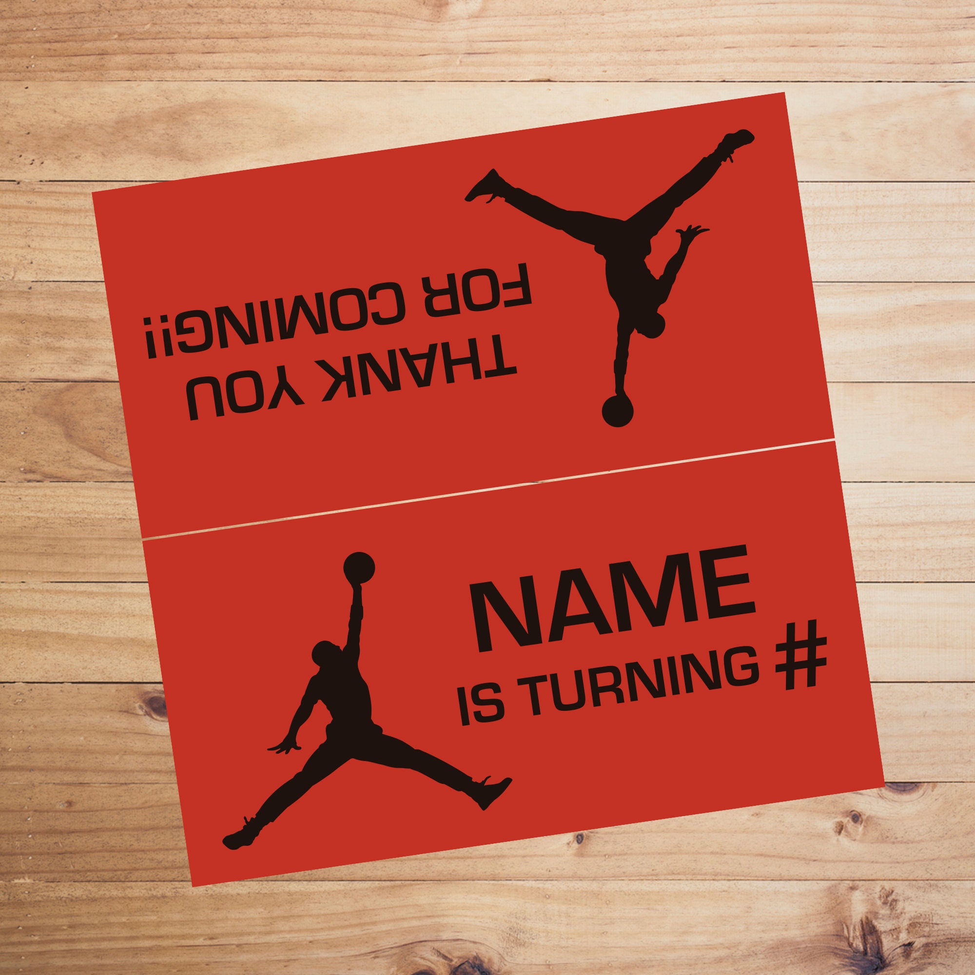 Jordan Jumpman Treat bag Topper Jordan Digital Favor Tag Air Etsy