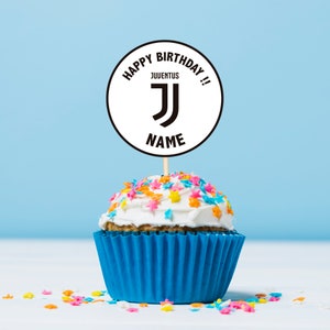 Juventus Topper Label, Juventus Digital Topper Wrapper, Juventus Birthday Cupcake Decor, Juventus Party Supplies, Printable Label