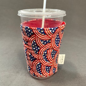 Americana / Patriotic Coffee Sleeve / Coffee Cozy / Coffee Koozie / Drink Sleeve / Drink Cozy / Drink Koozie / Cup Sleeve