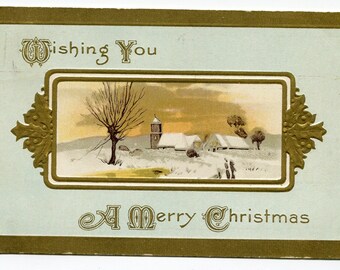 Vintage Merry Christmas Postcard