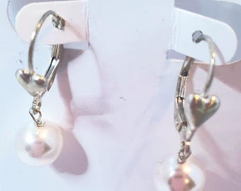 Swarovski crystal pearl earrings