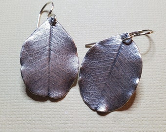 Sterling Silver Leaf Earrings