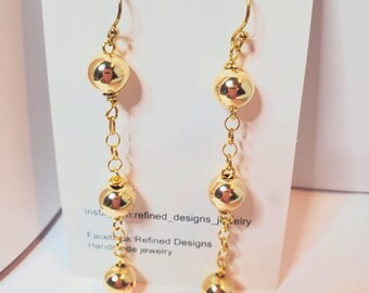 14K Gold filled beaded earrings