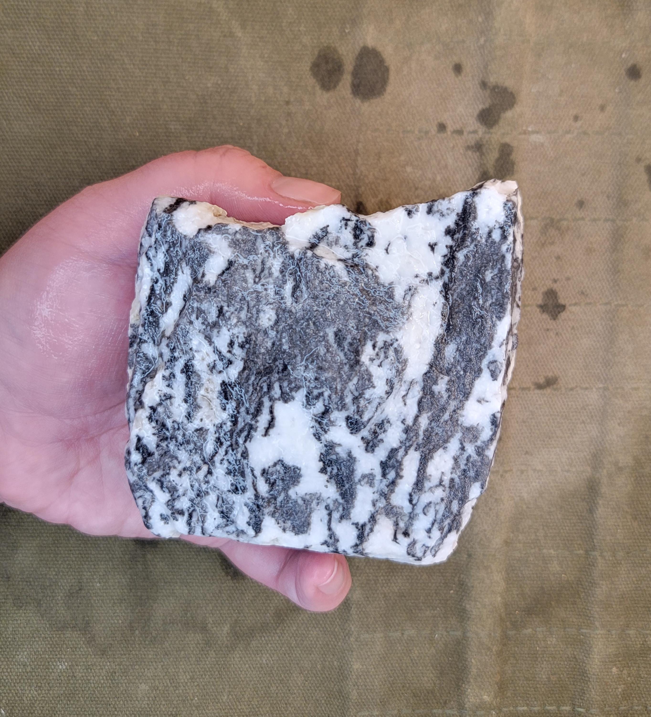 Zebra Marble Rough | Raw Striped Black and White Marble | Zebra Stone ...