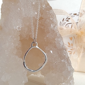 Srebrny naszyjnik z wisiorkiem, kółko, minimalistyczny naszyjnik