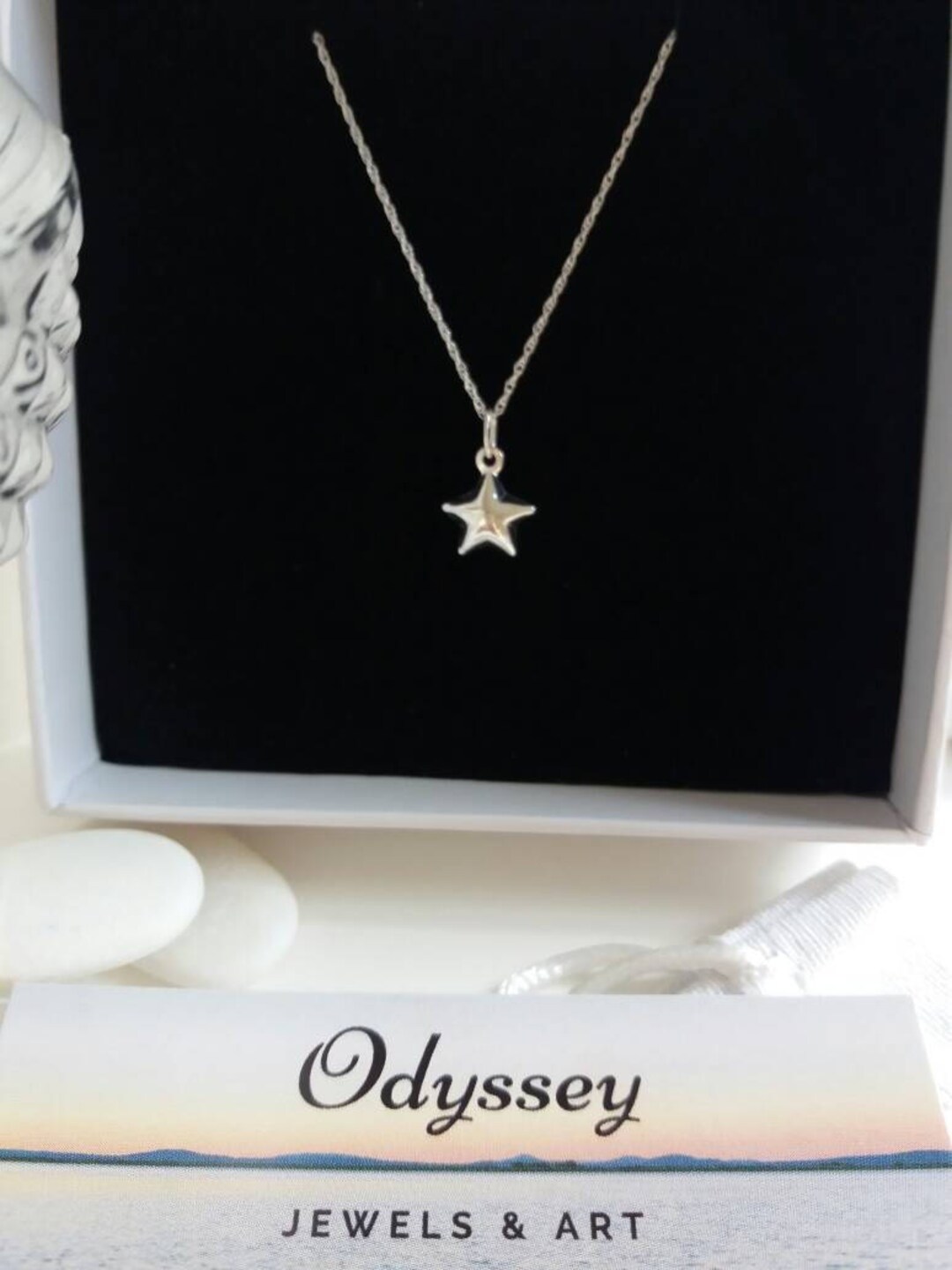 Silver Star Necklace Sterling Silver Necklace Star Necklace Etsy
