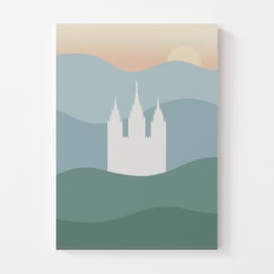 Salt Lake City Temple Artwork Printable | LDS Temple Printable | Church of Jesus Christ | Temple Print | Wedding Gift | Anniversary Gift