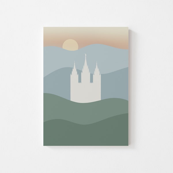 Salt Lake City Temple Artwork Printable | LDS Temple Printable | Church of Jesus Christ | Temple Print | Wedding Gift | Anniversary Gift