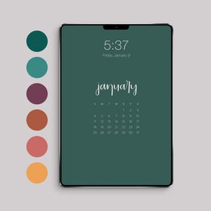 NEW 2026 iPad Wallpaper Calendar | Digital Calendar | Minimalist Calendar | Calendar Wallpaper  | Background Wallpaper