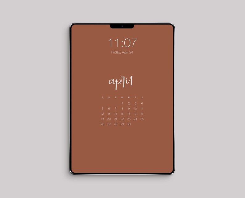 NIEUW iPad-achtergrondkalender 2026 | Digitale kalender | Minimalistische kalender | Kalenderbehang | Achtergrondbehang afbeelding 4