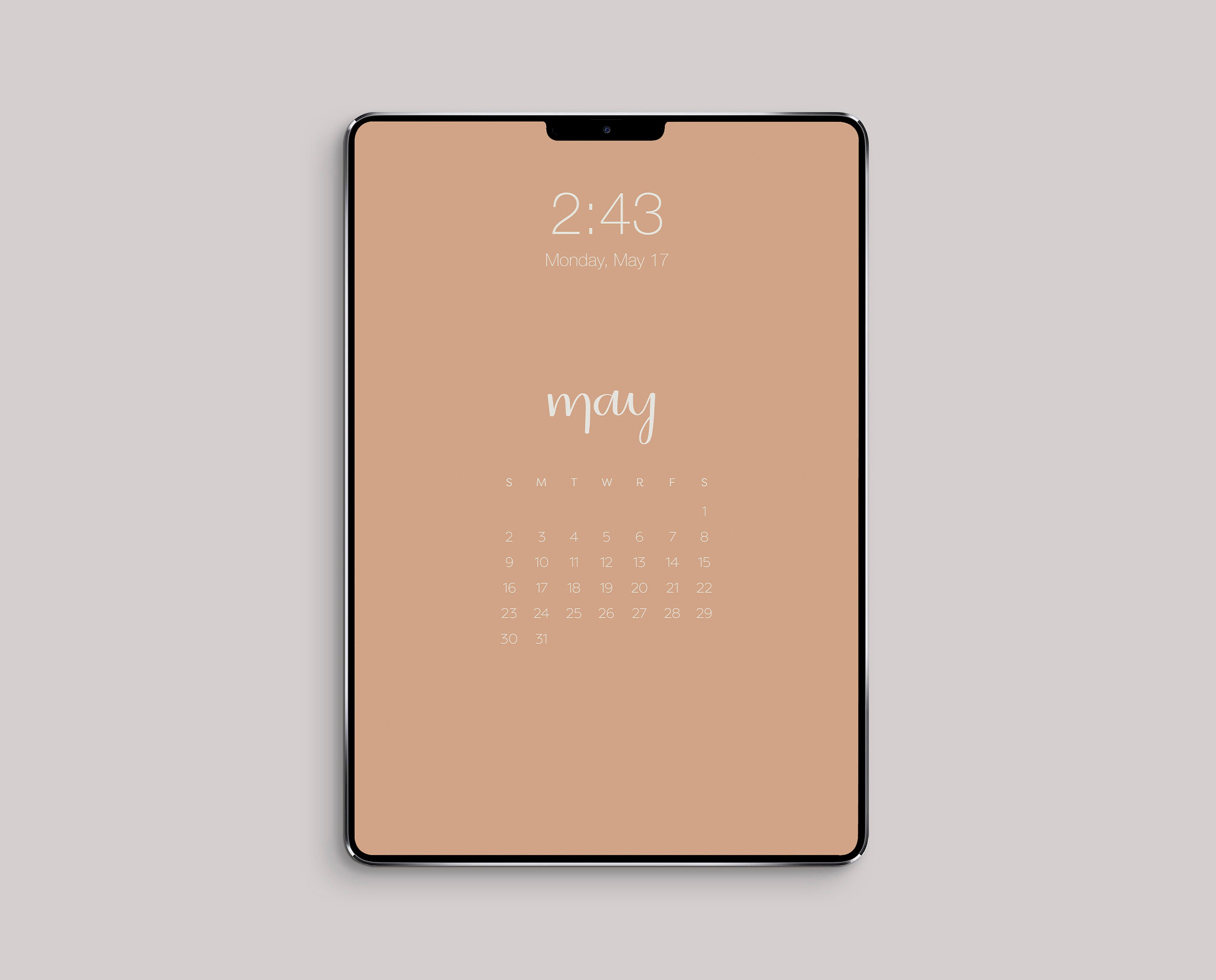 2021 iPad Wallpaper Calendar Digital Calendar Minimalist Etsy
