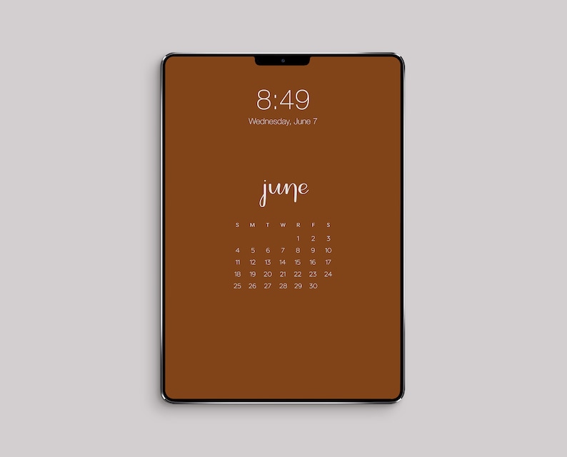 2024 iPad Wallpaper Calendar Color 3 Digital Calendar Minimalist