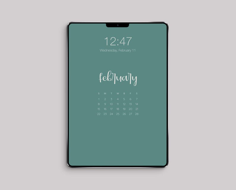 NIEUW iPad-achtergrondkalender 2026 | Digitale kalender | Minimalistische kalender | Kalenderbehang | Achtergrondbehang afbeelding 2