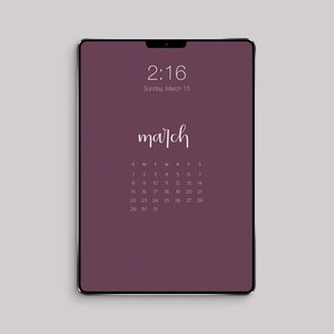 NIEUW iPad-achtergrondkalender 2026 | Digitale kalender | Minimalistische kalender | Kalenderbehang | Achtergrondbehang afbeelding 3