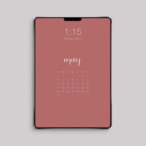 NIEUW iPad-achtergrondkalender 2026 | Digitale kalender | Minimalistische kalender | Kalenderbehang | Achtergrondbehang afbeelding 5