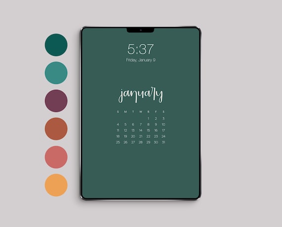 NEW 2026 iPad Wallpaper Calendar | Digital Calendar | Minimalist Calendar | Calendar Wallpaper  | Background Wallpaper