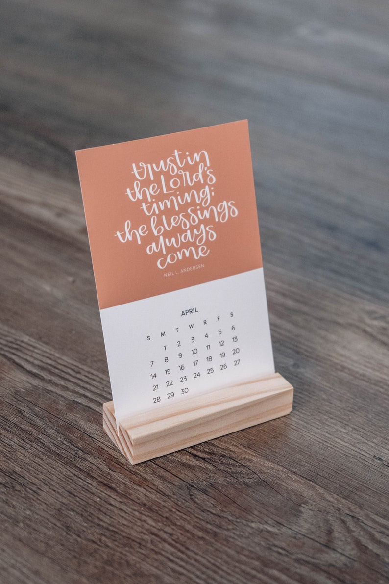 2024 General Conference Quotes Calendar 4x6 Monthly Calendar Minimalist