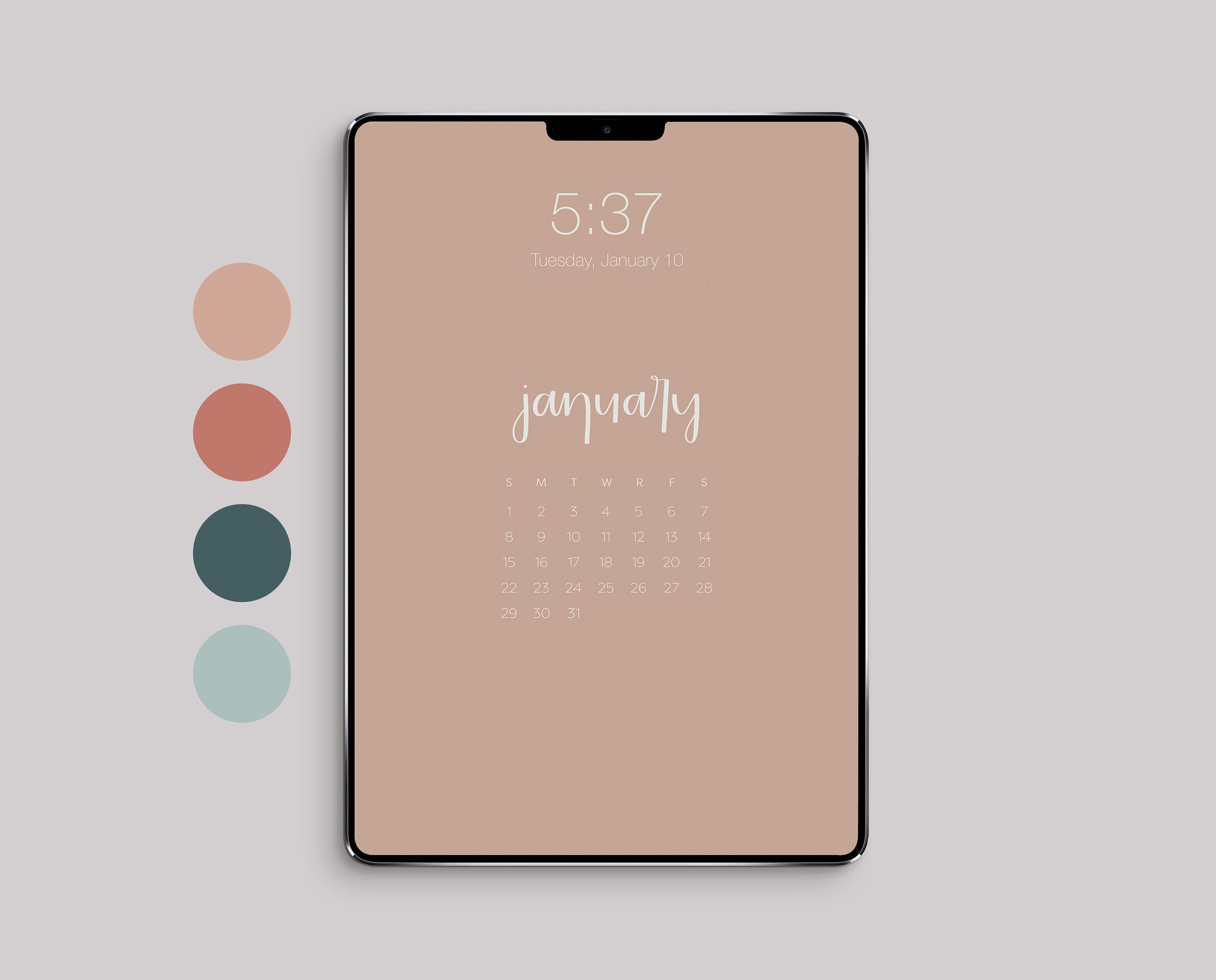 2023 & 2024 Ipad Wallpaper Calendar Color 2 Digital Etsy UK