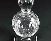 ON SALE Waterford Footed Perfume Bottle Colleen Pattern