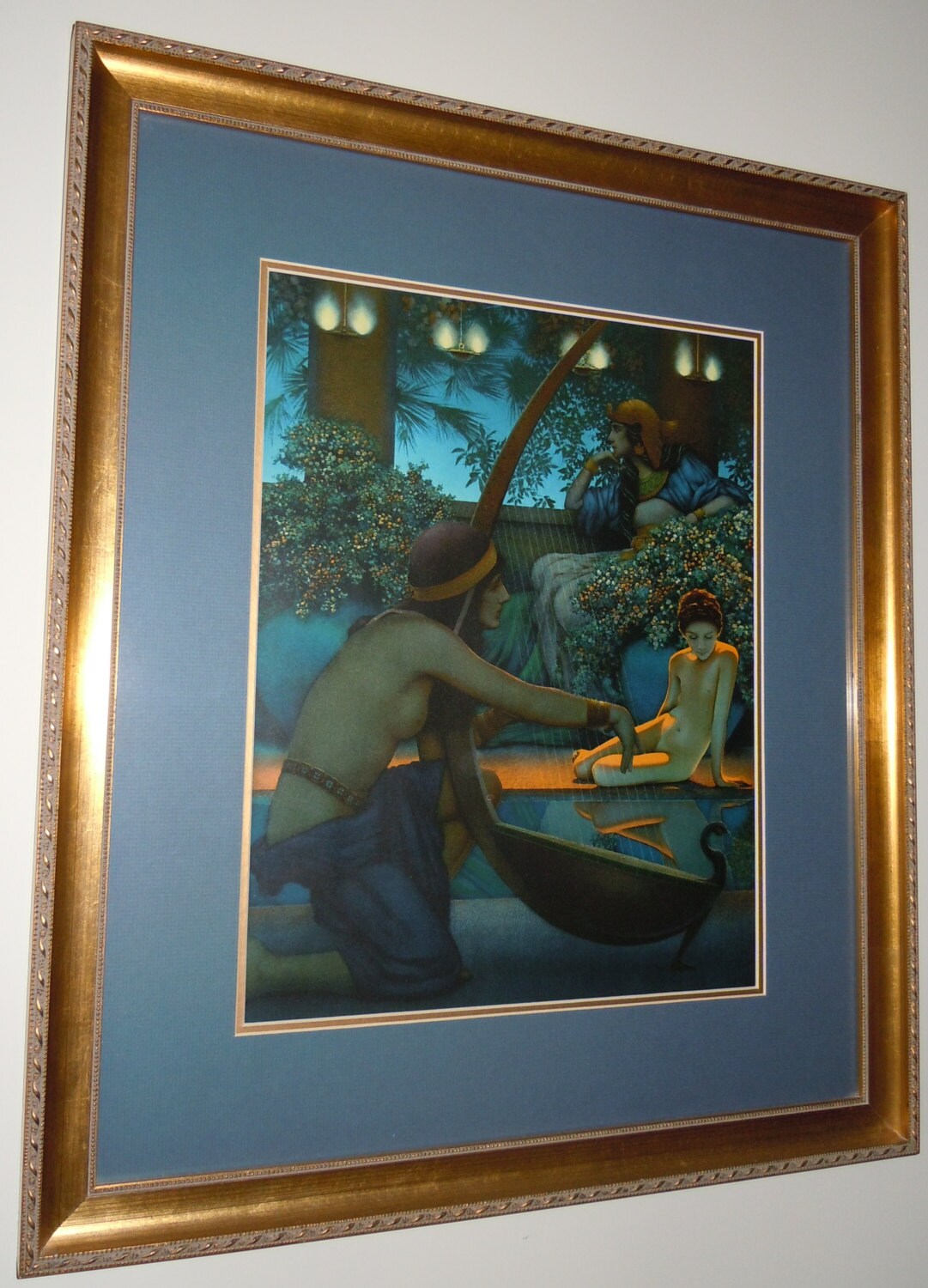Maxfield Parrish Original 1922 Large Cropped EGYPT Edison