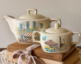 Vintage Midwinter Riviera Tea Set: Teapot & Sugar Bowl, Hugh Casson Design