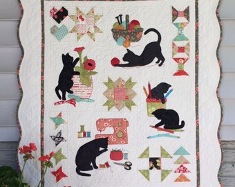 Cat Quilt Pattern Etsy