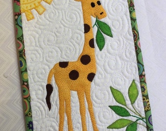 G is for Giraffe Quilted Mug Rug Pattern