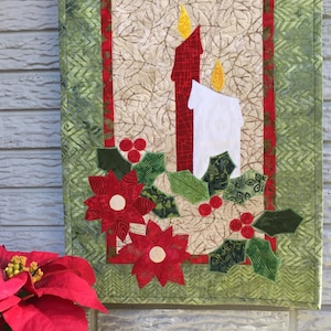 Candlelight Christmas Quilt Wall Hanging Pattern PDF