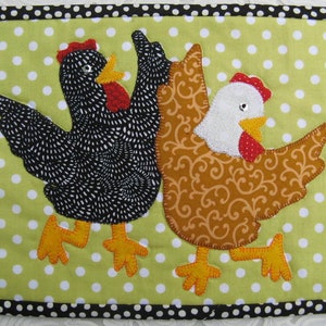 Hen Party Mug Rug Muster PDF