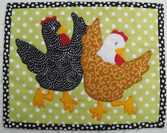 Hen Party Mug Rug Pattern PDF