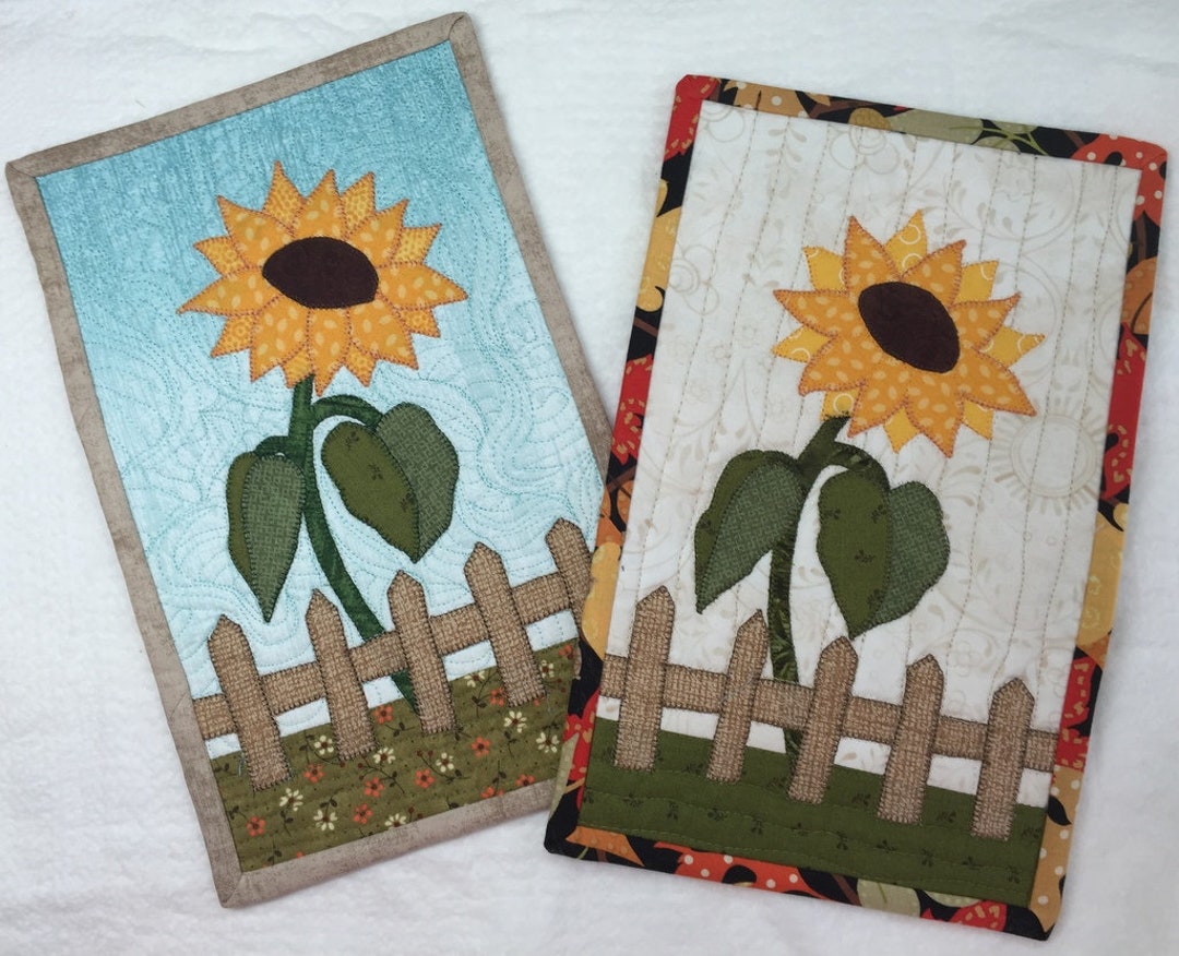 Sunflower Mug Rug Pattern Etsy