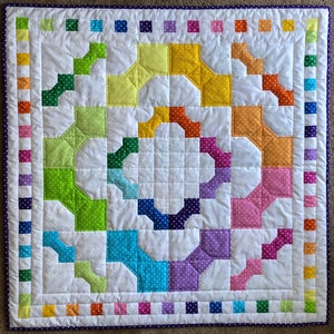 Rainbow Bows Baby Quilt and PillowPattern image 2
