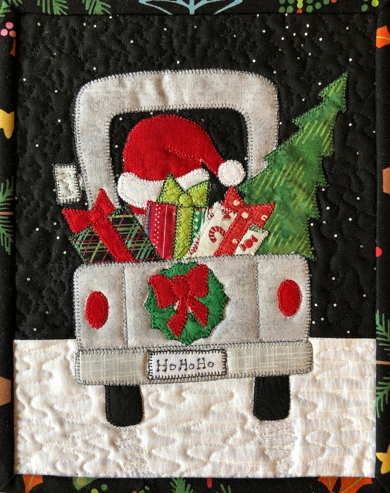 Ho Ho Ho Mug Rug Pattern imagem 1