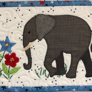 E is for Elephant Mug Rug Pattern