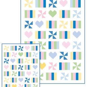 Hearts and Pinwheels Baby Quilt Pattern image 3