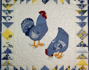 Peckish - Chicken Table Topper or Wall Hanging Pattern