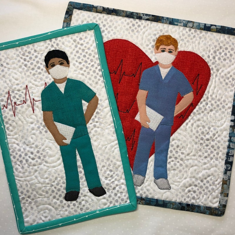 Docter Nurse Pattern Print Quilt