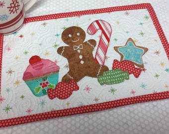 Sugar and Spice Christmas Mug Rug Pattern PDF