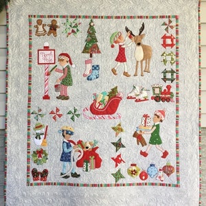 Christmas Elves Wall Hanging Quilt Pattern PDF