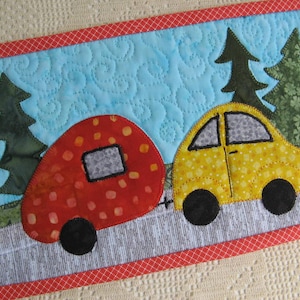 On The Road Mug Rug Pattern