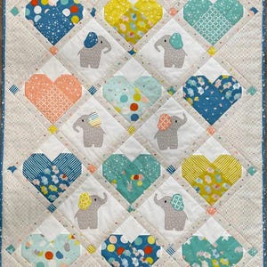 Elephants Baby, Child, or Lap Quilt Pattern PDF