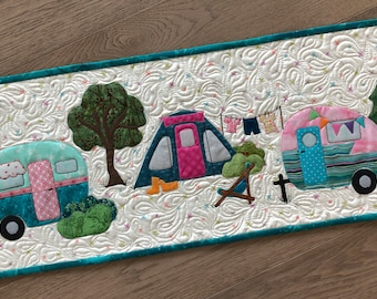 Campers Table Runner or Wall Hanging Pattern